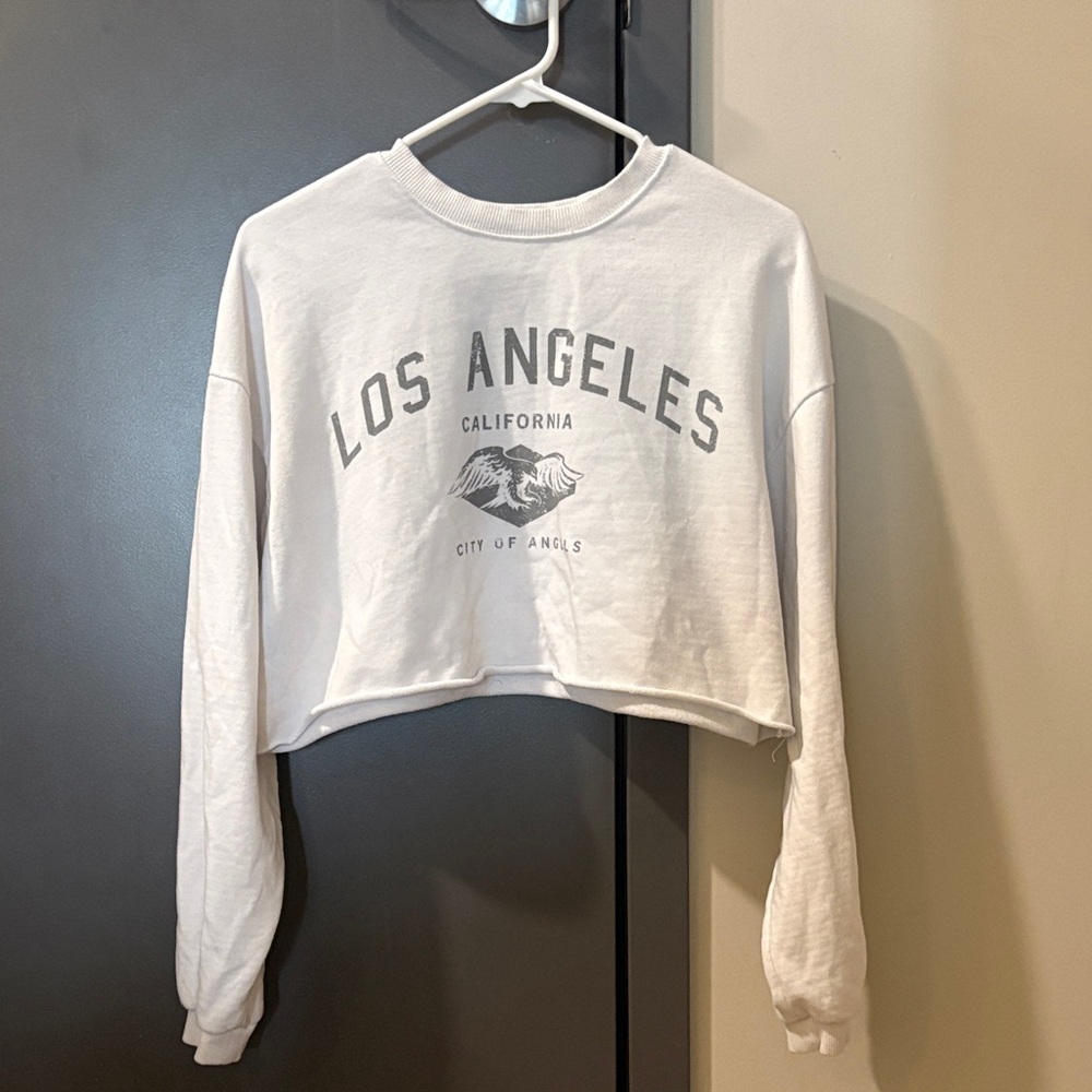 Garage White Crop Top